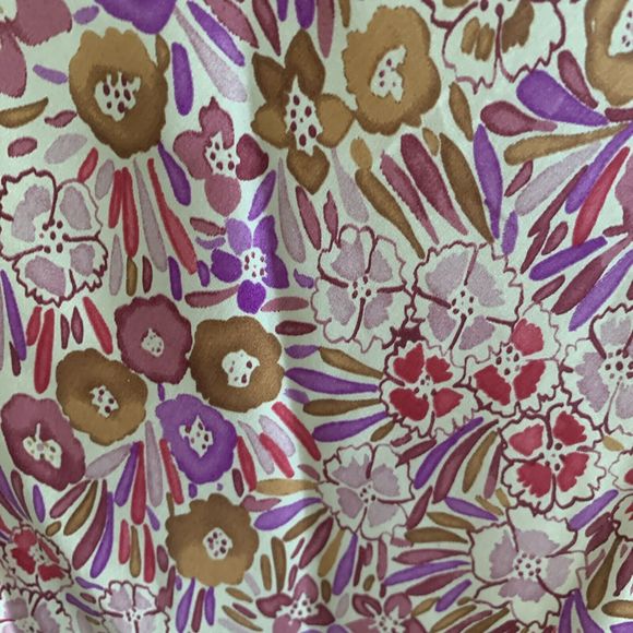 LIZ CLAIBORNE Floral Silk V-Neck Dress Size 12 Flutter Sleeve Fully lined - Picture 6 of 10
